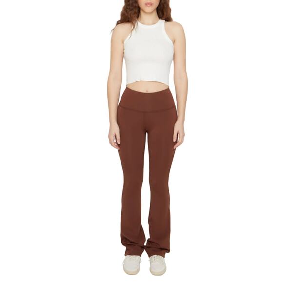 Danielle Guizio Pants - Danielle Guizio Quiet Luxury Athleisure Retro Stretch Flare Designer Leggings S